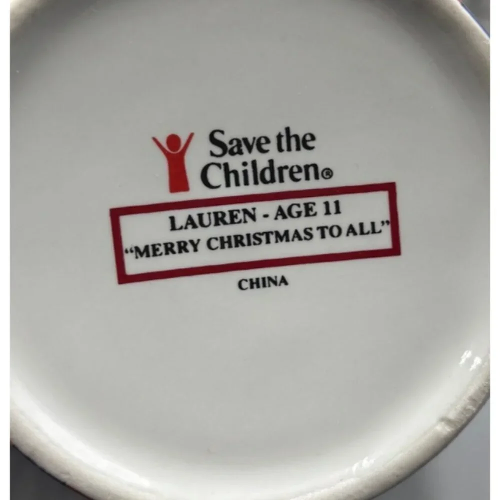 Save The Children Ceramic Mug Santa‎ Reindeer Design 